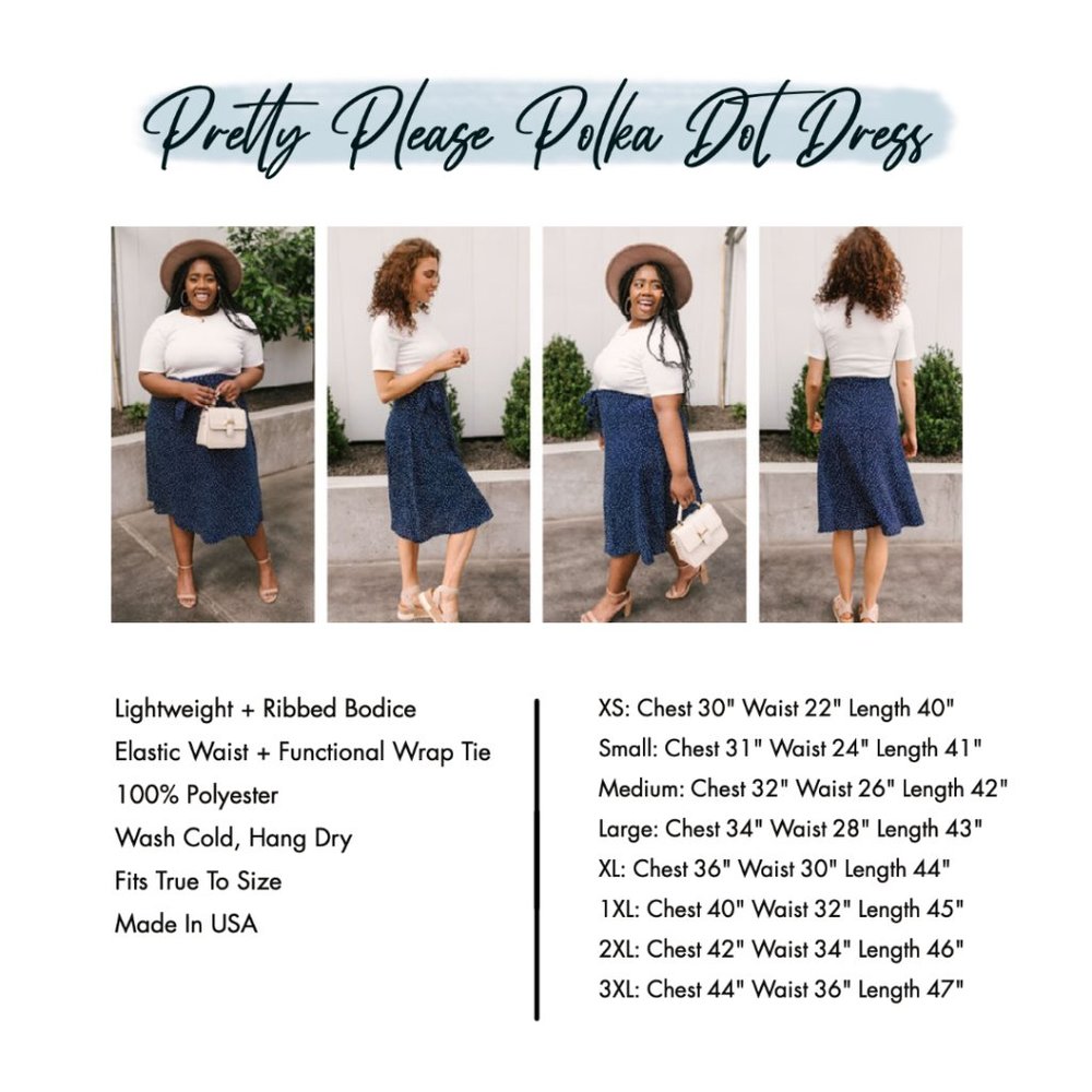 Pretty Please Spring Polka Dot Dress-Medium